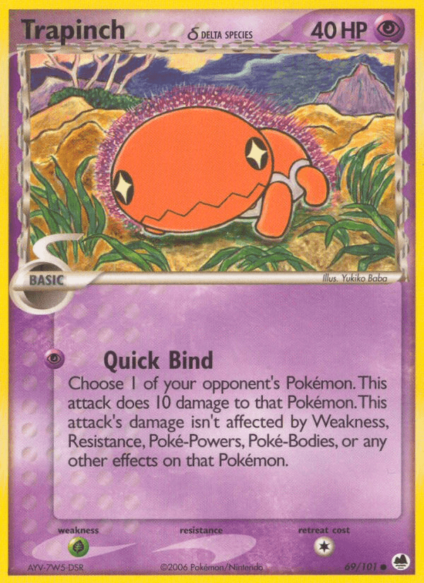 Trapinch (69/101) (Delta Species) [EX: Dragon Frontiers] (Online Only)