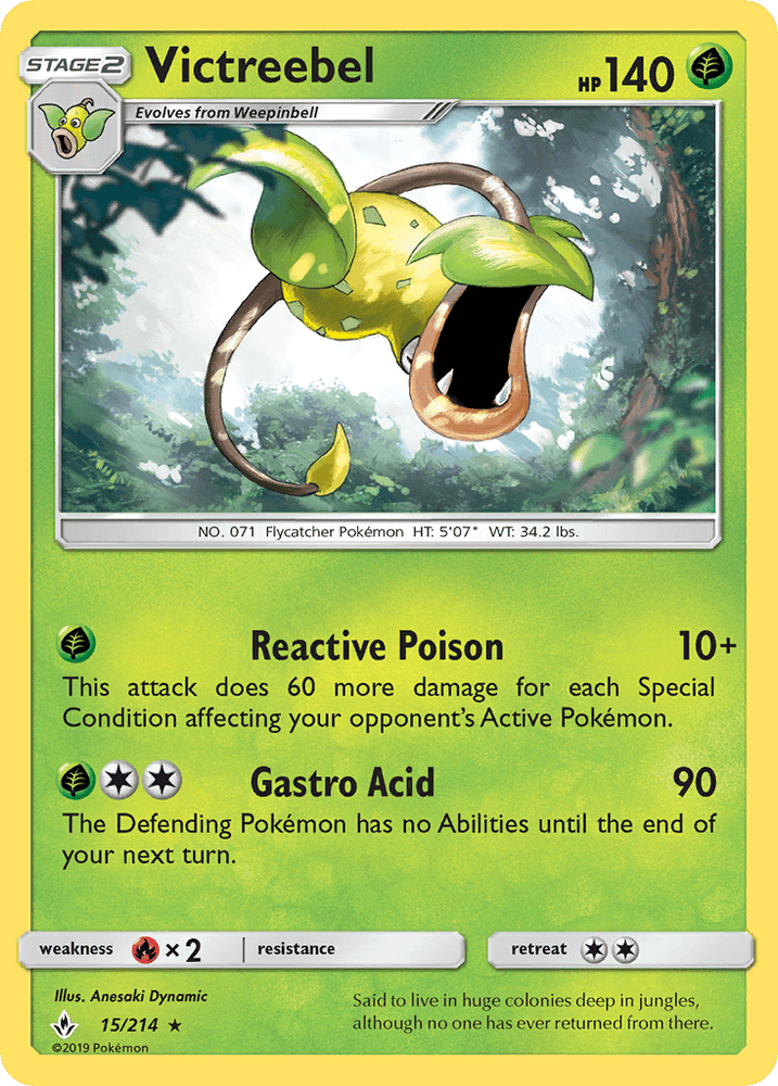 Victreebel (15/214) [Sun & Moon: Unbroken Bonds] (Online Only)