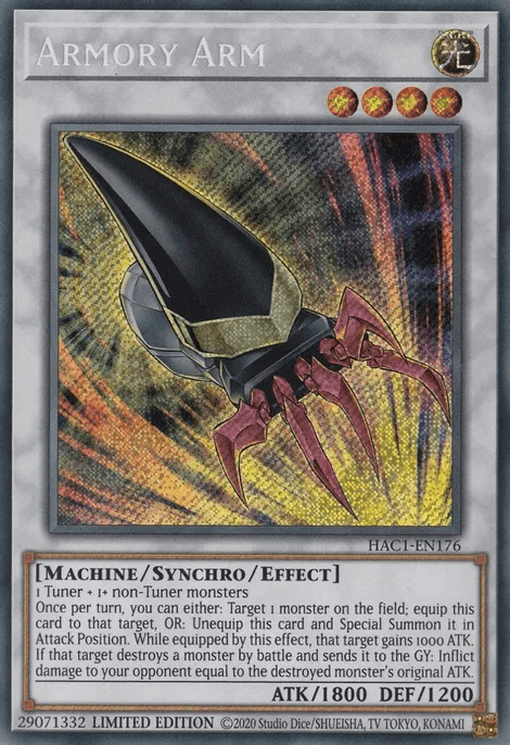 Armory Arm [HAC1-EN176] Secret Rare (ONLINE ORDER ONLY)