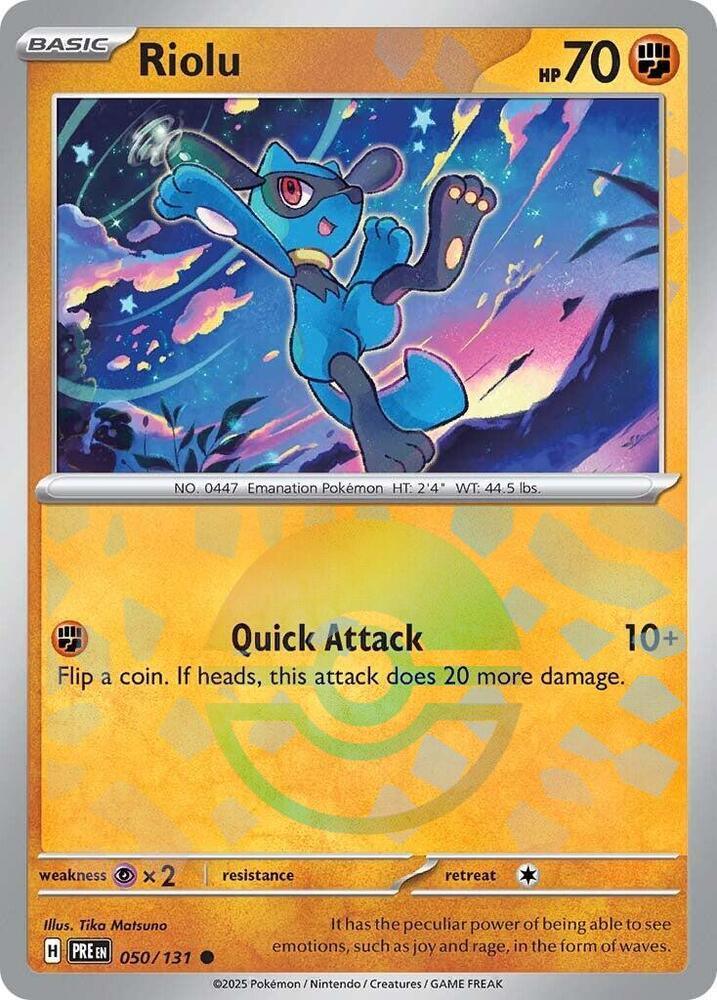 Riolu (050/131) (Poke Ball Pattern) [Scarlet & Violet: Prismatic Evolutions] (Online Only)
