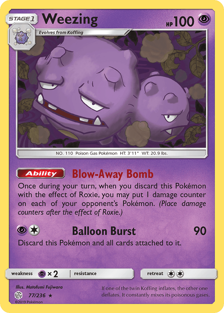 Weezing (77/236) [Sun & Moon: Cosmic Eclipse] (Online Only)
