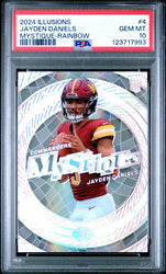 Graded 2024 Panini Illusions Jayden Daniels #RAINBOW Rookie RC Football Card PSA 10 Gem Mint (ONLINE ORDER ONLY)