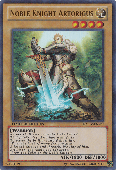 Noble Knight Artorigus (GAOV-ENSP1) [GAOV-ENSP1] Ultra Rare (ONLINE ORDER ONLY)