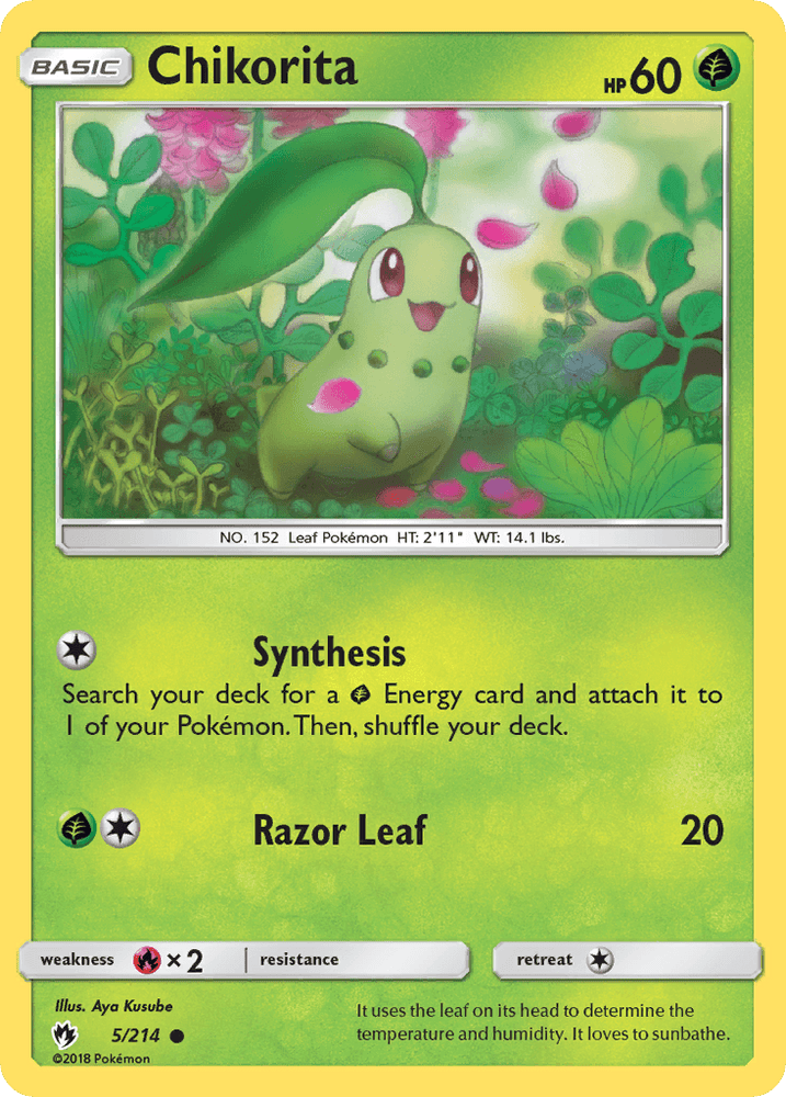 Chikorita (5/214) [Sun & Moon: Lost Thunder] (Online Only)