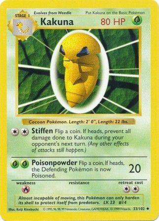 Kakuna (33/102) [Base Set Shadowless Unlimited] (Online Only)