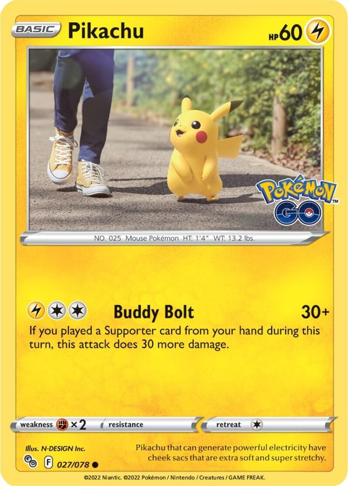 Pikachu (027/078) [Pokémon GO] (Online Only)