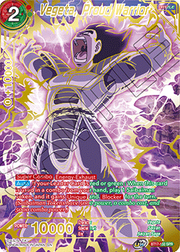 Vegeta, Proud Warrior (SPR) (BT17-132) [Ultimate Squad] (ONLINE ORDER ONLY)
