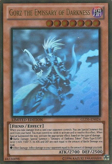 Gorz the Emissary of Darkness [GLD5-EN024] Ghost/Gold Rare (ONLINE ORDER ONLY)