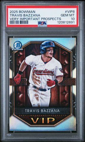 Graded 2025 Topps Bowman Travis Bazzana #VIP8 Very Important Prospects Rookie RC Baseball Card PSA 10 Gem Mint (ONLINE ORDER ONLY)