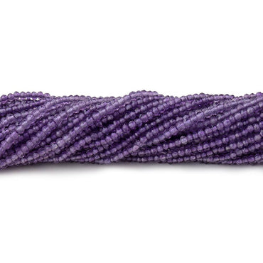 2mm Amethyst Micro Faceted Rondelle Beads 13 inch 230 pieces (ONLINE ORDER ONLY)