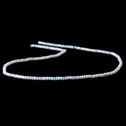 2mm Australian Blue Grey Opal micro faceted rondelles 12.5 inch 190 beads (ONLINE ORDER ONLY)