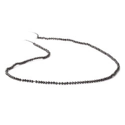 2mm Black Tourmaline Micro Faceted Round Beads 12.75 inch 174 pieces AAA (ONLINE ORDER ONLY)