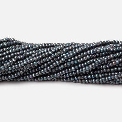 2mm Blue Peacock Side Drilled Petite Baroque Pearls 15.5 inch A (ONLINE ORDER ONLY)