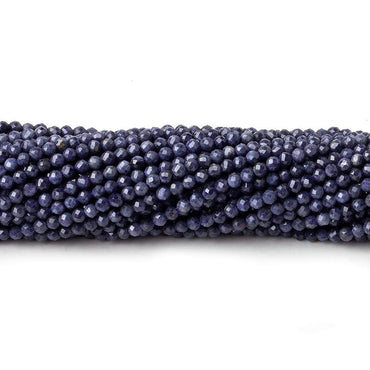 2mm Blue Sapphire micro faceted round beads 12.5 inch 150 pieces AA (ONLINE ORDER ONLY)