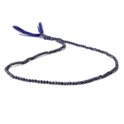2mm Blue Sapphire micro faceted round beads 12.5 inch 150 pieces AA (ONLINE ORDER ONLY)