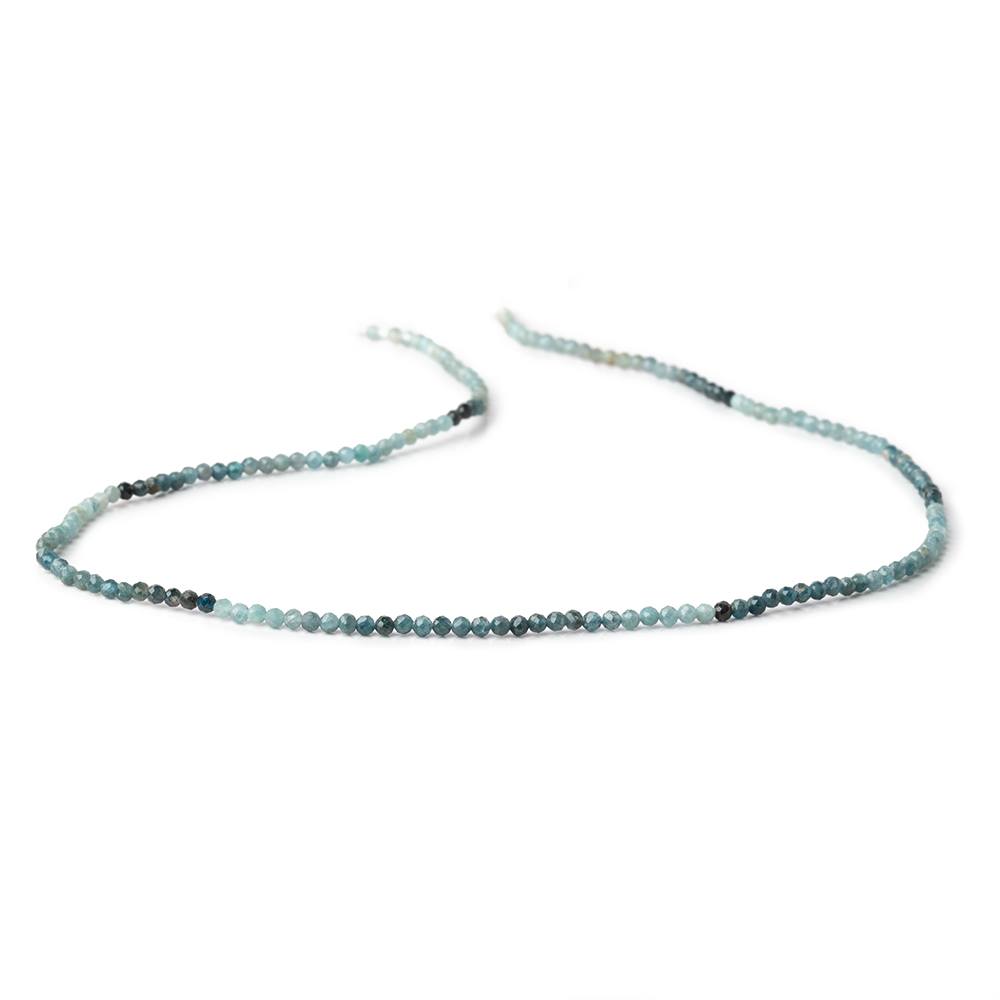 2mm Blue Sapphire Micro Faceted Round Beads 12.5 inch 168 pieces (ONLINE ORDER ONLY)