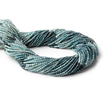 2mm Blue Sapphire Micro Faceted Round Beads 12.5 inch 168 pieces (ONLINE ORDER ONLY)