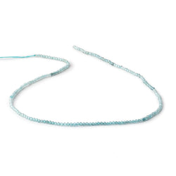 2mm Blue Zircon Micro Faceted Rondelle Beads 12.5 inch 194 pieces AA (ONLINE ORDER ONLY)