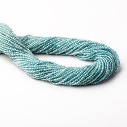 2mm Blue Zircon Micro Faceted Rondelle Beads 12.5 inch 194 pieces AA (ONLINE ORDER ONLY)