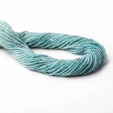 2mm Blue Zircon Micro Faceted Rondelle Beads 12.5 inch 194 pieces AA (ONLINE ORDER ONLY)