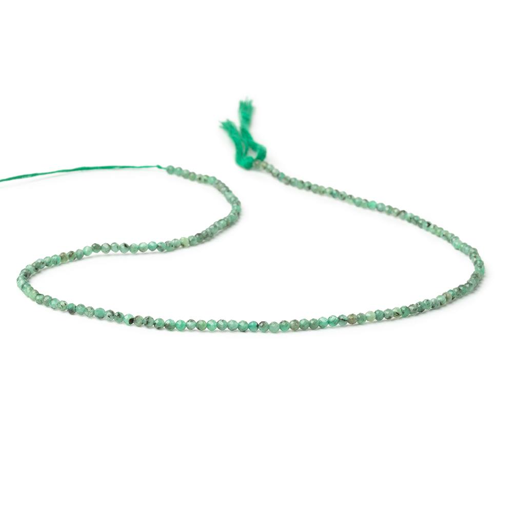 2mm Brazilian Emerald Micro Faceted Round Beads 12.75 inch 148 pieces (ONLINE ORDER ONLY)