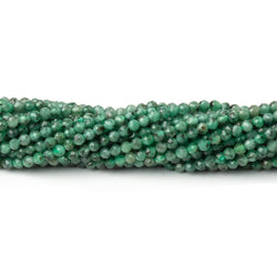 2mm Brazilian Emerald Micro Faceted Round Beads 12.75 inch 148 pieces (ONLINE ORDER ONLY)