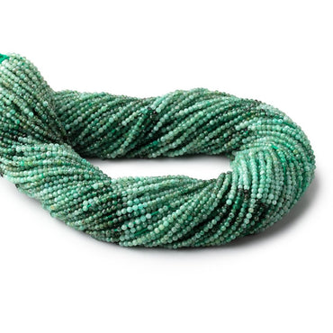 2mm Brazilian Emerald Micro Faceted Round Beads 13 inch 190 pieces (ONLINE ORDER ONLY)