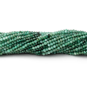 2mm Brazilian Emerald Micro Faceted Round Beads 13 inch 190 pieces (ONLINE ORDER ONLY)