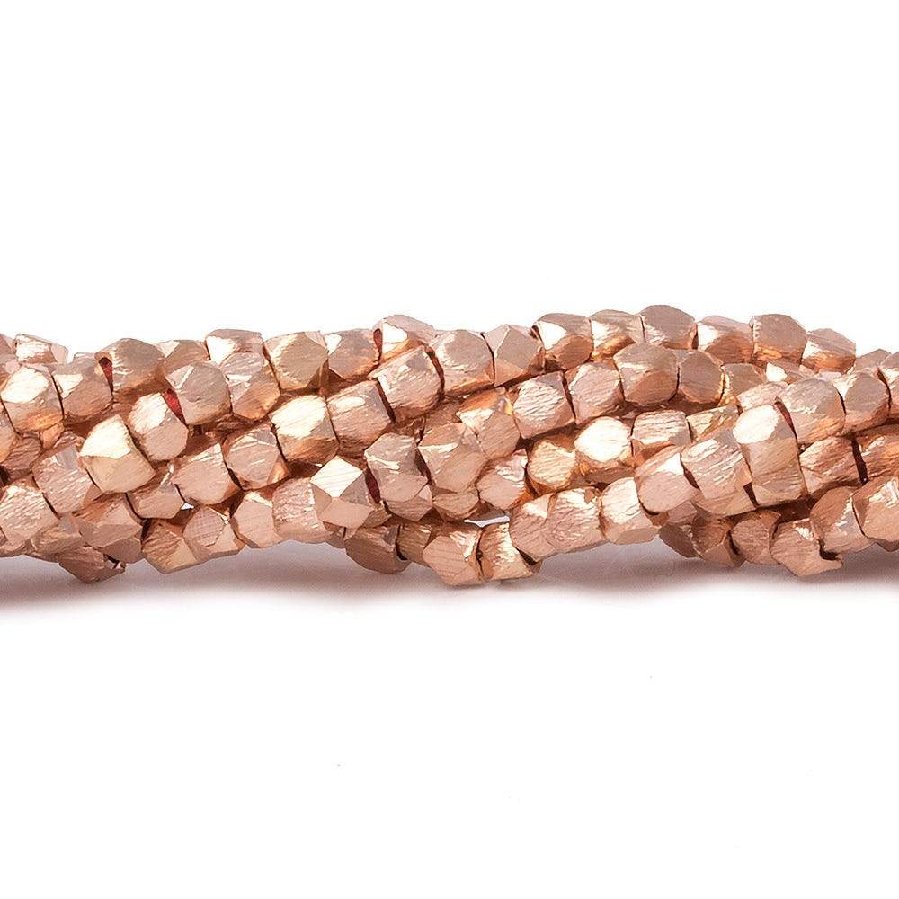 2mm Brushed Faceted Nugget Beads 8 inch 84 pieces (ONLINE ORDER ONLY)