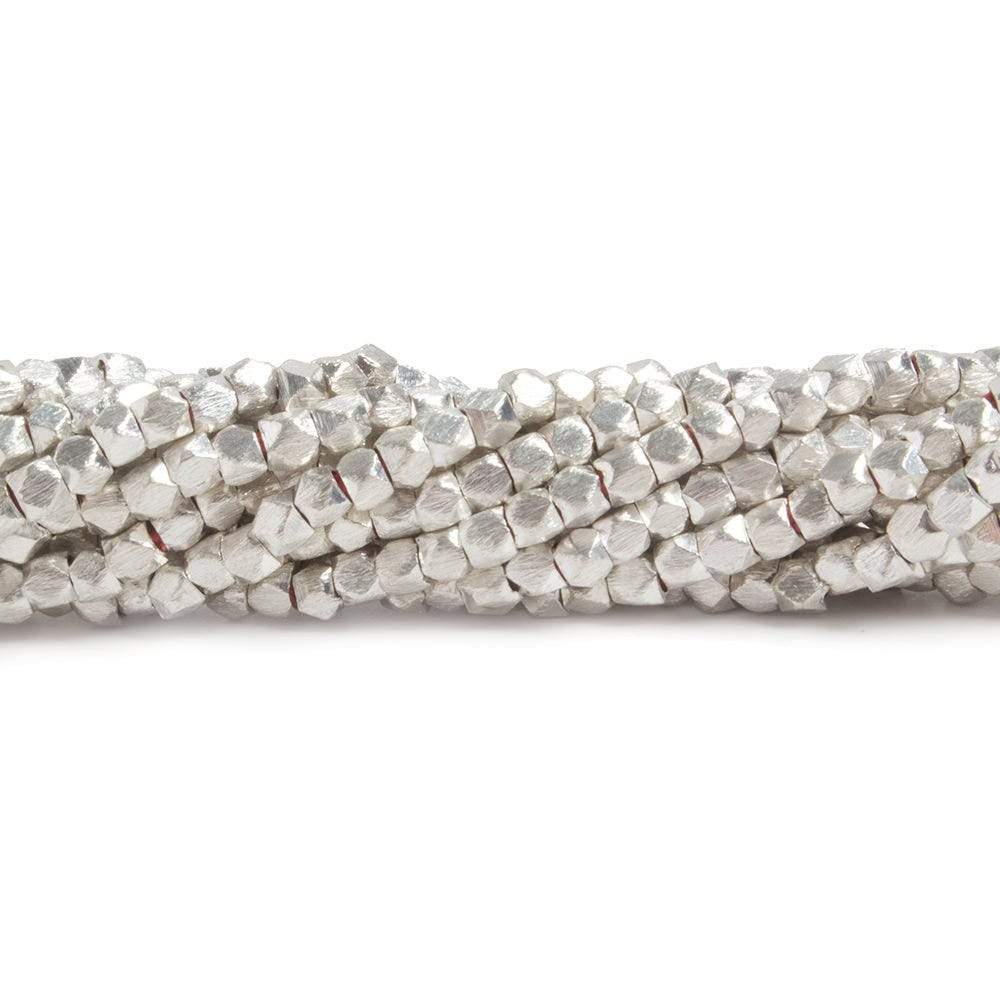 2mm Brushed Faceted Nugget Beads 8 inch 84 pieces (ONLINE ORDER ONLY)