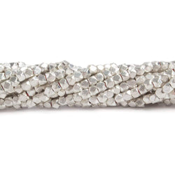 2mm Brushed Faceted Nugget Beads 8 inch 84 pieces (ONLINE ORDER ONLY)