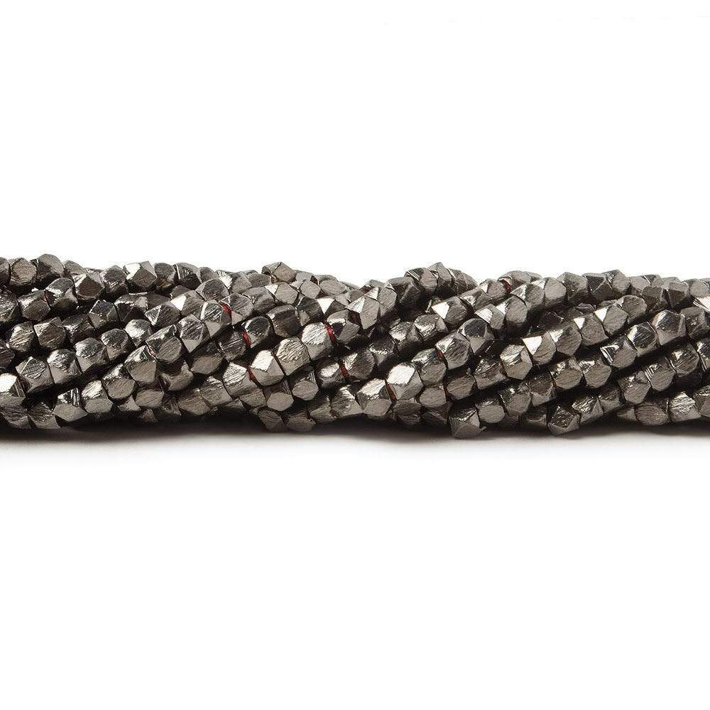 2mm Brushed Faceted Nugget Beads 8 inch 84 pieces (ONLINE ORDER ONLY)