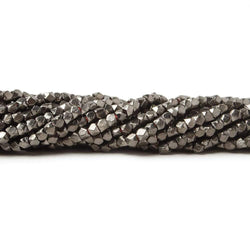 2mm Brushed Faceted Nugget Beads 8 inch 84 pieces (ONLINE ORDER ONLY)