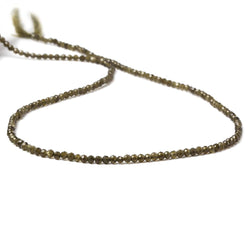 2mm Cat's Eye Green Quartz Micro Faceted rondelles 13 inch 165 beads (ONLINE ORDER ONLY)