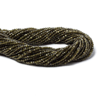 2mm Cat's Eye Green Quartz Micro Faceted rondelles 13 inch 165 beads (ONLINE ORDER ONLY)