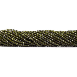 2mm Cat's Eye Green Quartz microfaceted round beads 13 inch 175 pieces A (ONLINE ORDER ONLY)