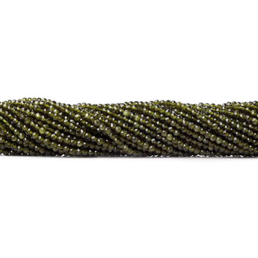 2mm Cat's Eye Green Quartz microfaceted round beads 13 inch 175 pieces A (ONLINE ORDER ONLY)