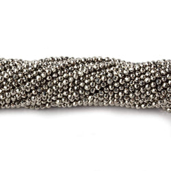 2mm Champagne Metallic plated Pyrite micro faceted rounds 12.5 inch 170 pieces (ONLINE ORDER ONLY)