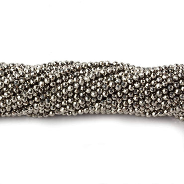 2mm Champagne Metallic plated Pyrite micro faceted rounds 12.5 inch 170 pieces (ONLINE ORDER ONLY)