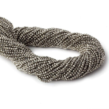 2mm Champagne Metallic plated Pyrite micro faceted rounds 12.5 inch 170 pieces (ONLINE ORDER ONLY)