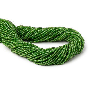 2mm Chrome Diopside Micro Faceted Round Beads 12.5 inch 166 pieces (ONLINE ORDER ONLY)