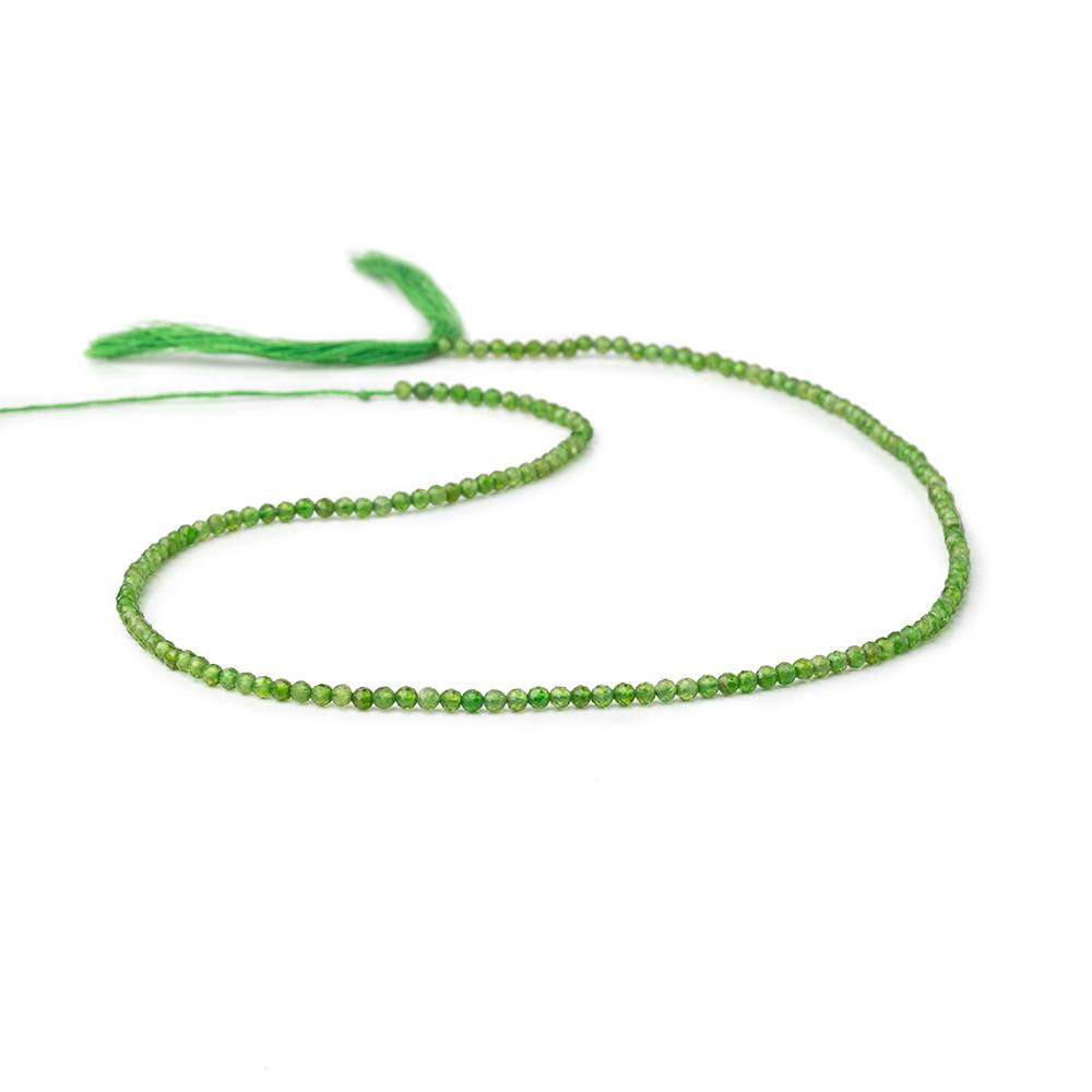 2mm Chrome Diopside Micro Faceted Round Beads 12.5 inch 166 pieces (ONLINE ORDER ONLY)