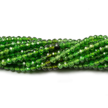 2mm Chrome Diopside Micro Faceted round beads 13 inch 165 pieces (ONLINE ORDER ONLY)