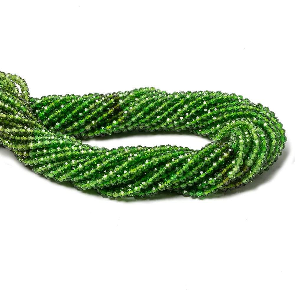 2mm Chrome Diopside Micro Faceted round beads 13 inch 165 pieces (ONLINE ORDER ONLY)