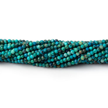 2mm Chrysocolla Micro Faceted Round Beads 12.5 inch 168 pieces (ONLINE ORDER ONLY)