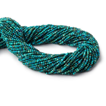 2mm Chrysocolla Micro Faceted Round Beads 12.5 inch 168 pieces (ONLINE ORDER ONLY)