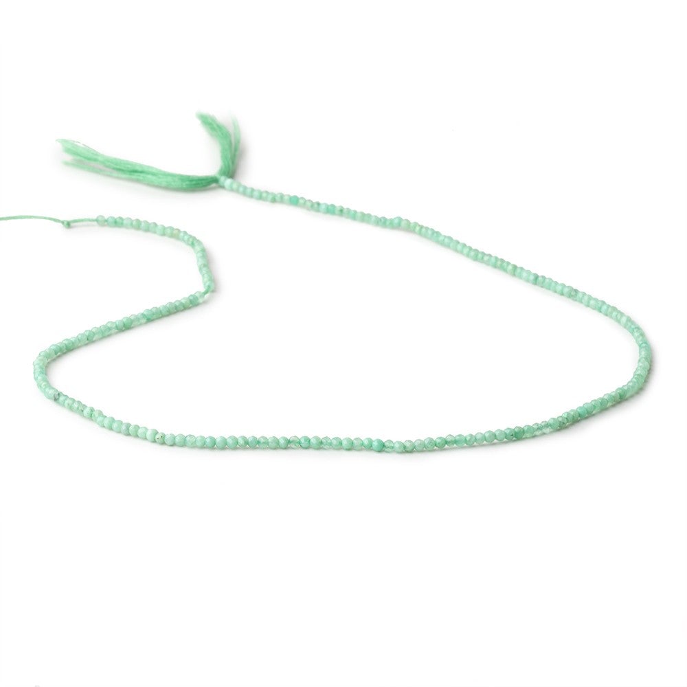2mm Chrysoprase Micro Faceted Rondelle Beads 12.5 inch 195 pieces AA (ONLINE ORDER ONLY)