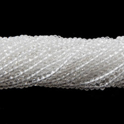 2mm Crystal Quartz micro-faceted rondelles 13 inch 175 beads AAA (ONLINE ORDER ONLY)