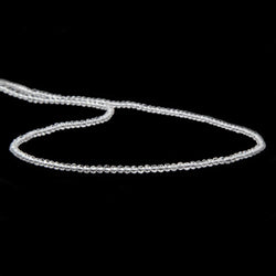 2mm Crystal Quartz micro-faceted rondelles 13 inch 175 beads AAA (ONLINE ORDER ONLY)