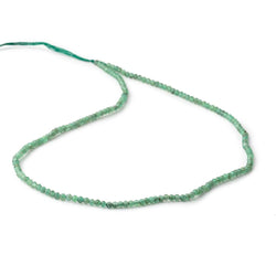 2mm Emerald Micro Faceted Rondelles 12.5 inch 168 Beads (ONLINE ORDER ONLY)
